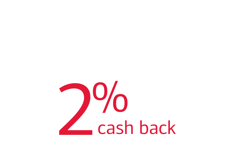two percent cashback